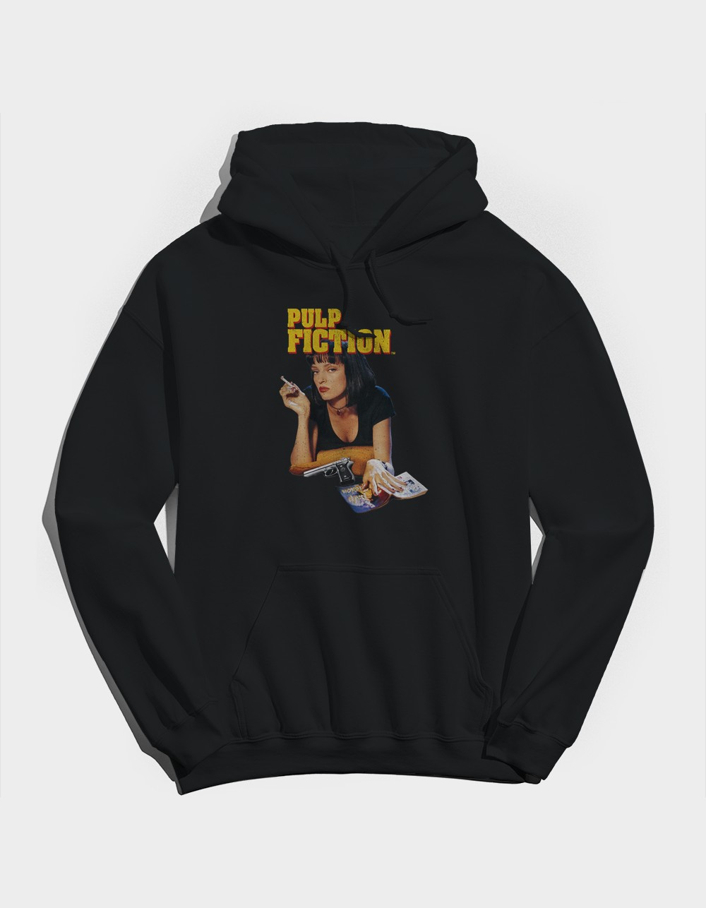PULP FICTION Mia Wallace Smoke Unisex Hoodie - BLACK