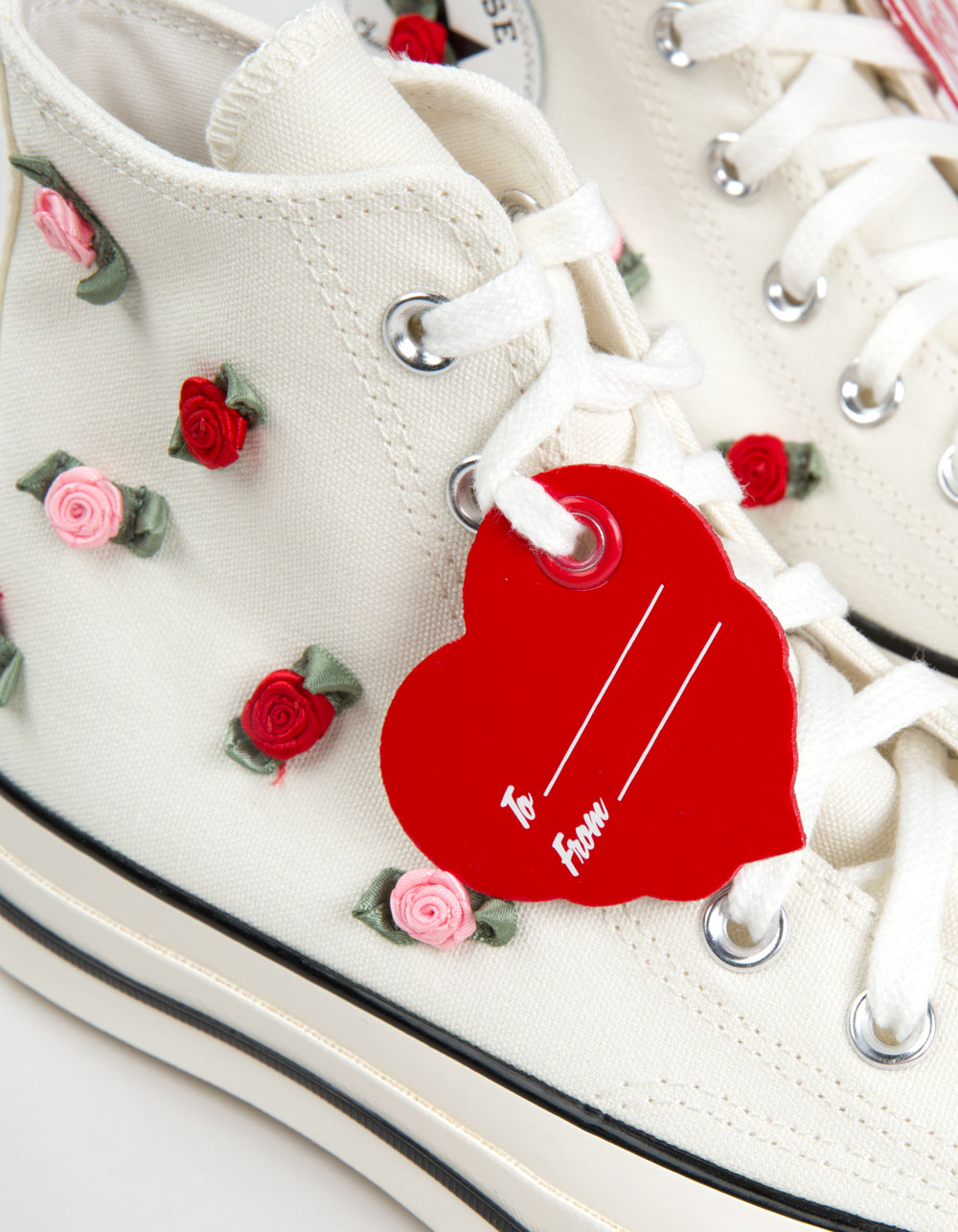 CONVERSE Chuck 70 Valentine's Day Womens High Top Shoes - WHITE