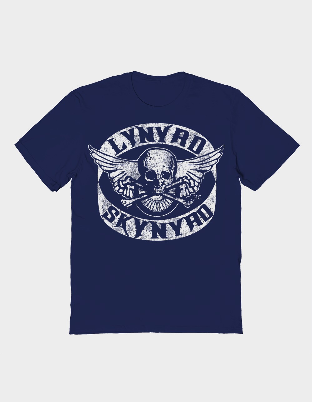 LYNYRD SKYNYRD Skull Wings Unisex Tee - NAVY