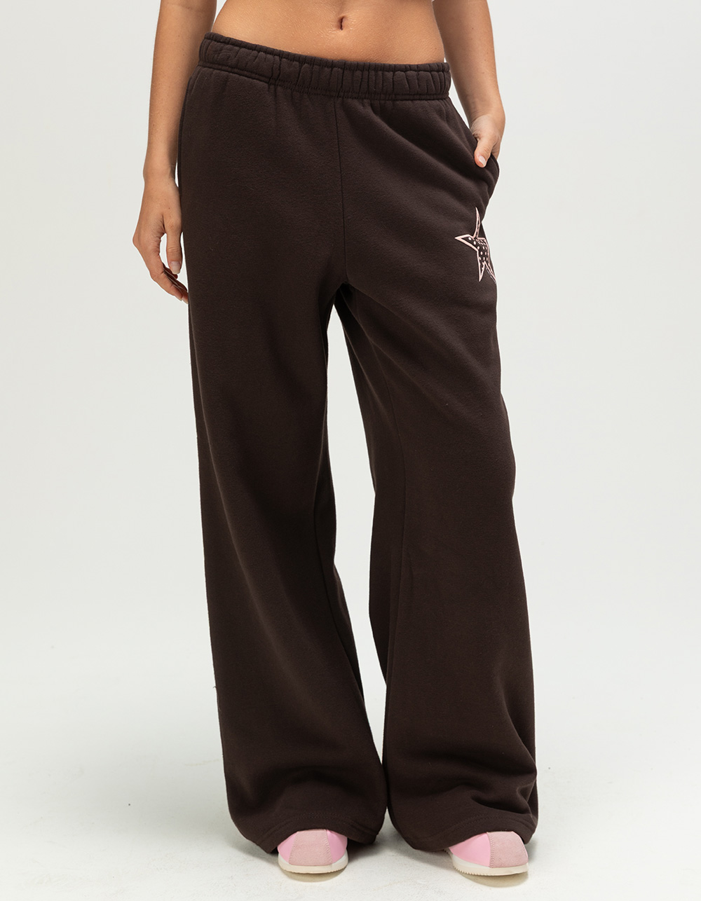 RIOT SOCIETY Star Womens Sweatpants - BROWN