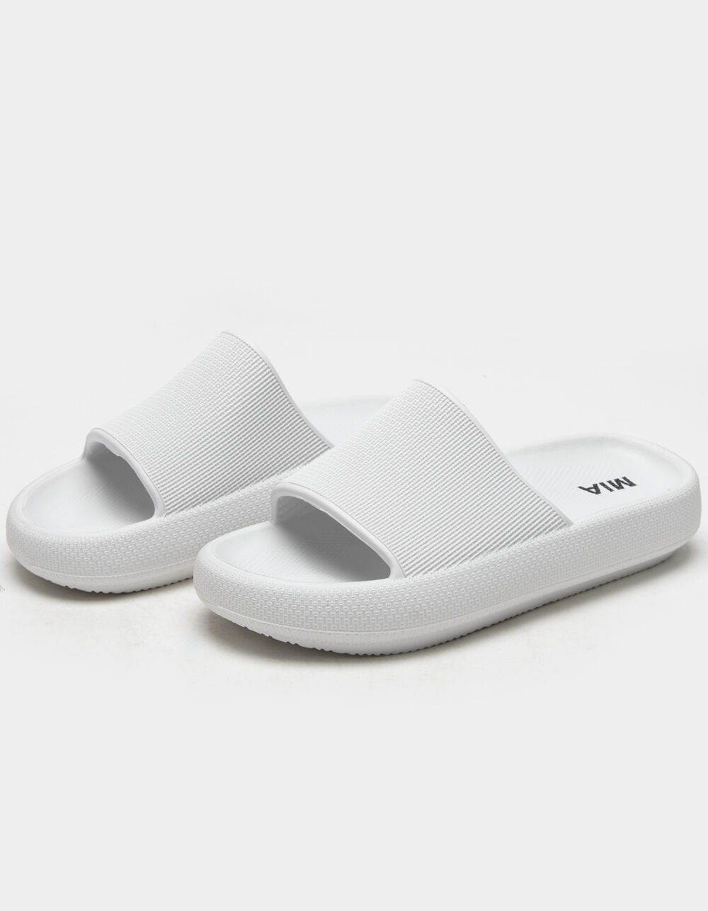 MIA Lexa Womens White Slide Sandals