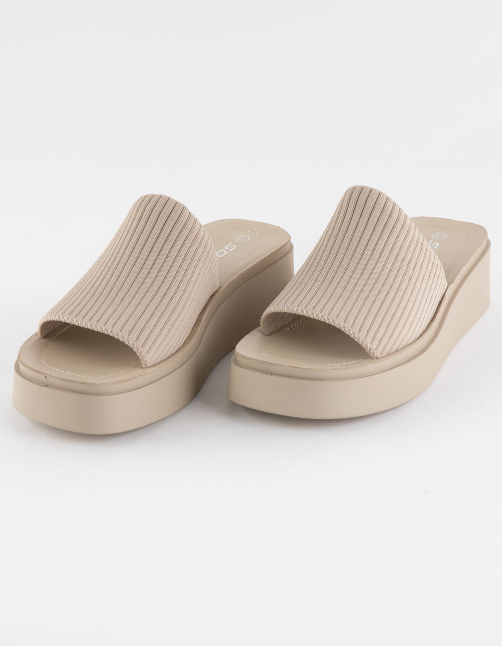 SODA Farley Comfort Womens Platform Slide Sandals