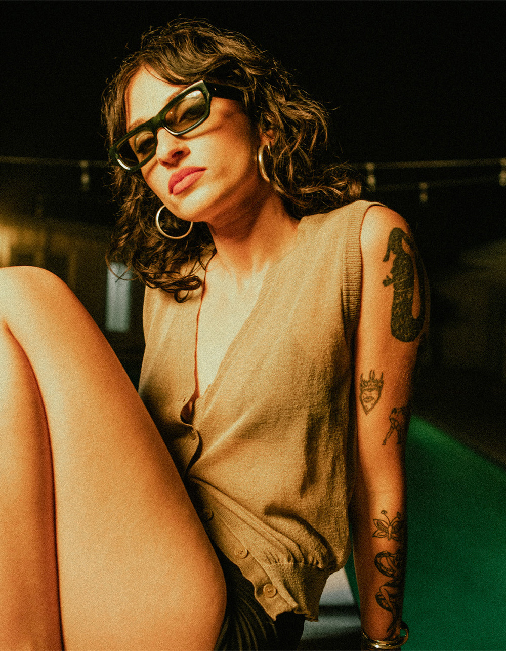 DECADE Geno 60s Sunglasses - CRYSTAL GREEN