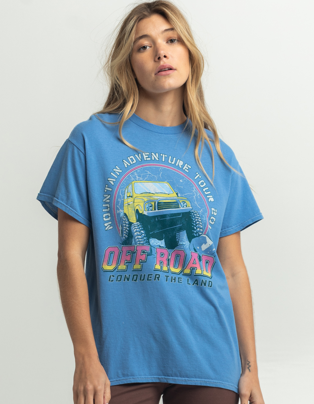 FULL TILT Off Road Adventure Womens Tee BLUE Tillys