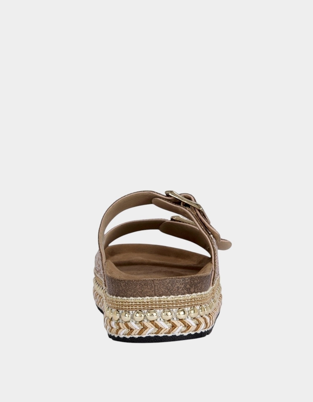 AZALEA WANG Ezri Beaded Womens Sandals - ROSE GOLD