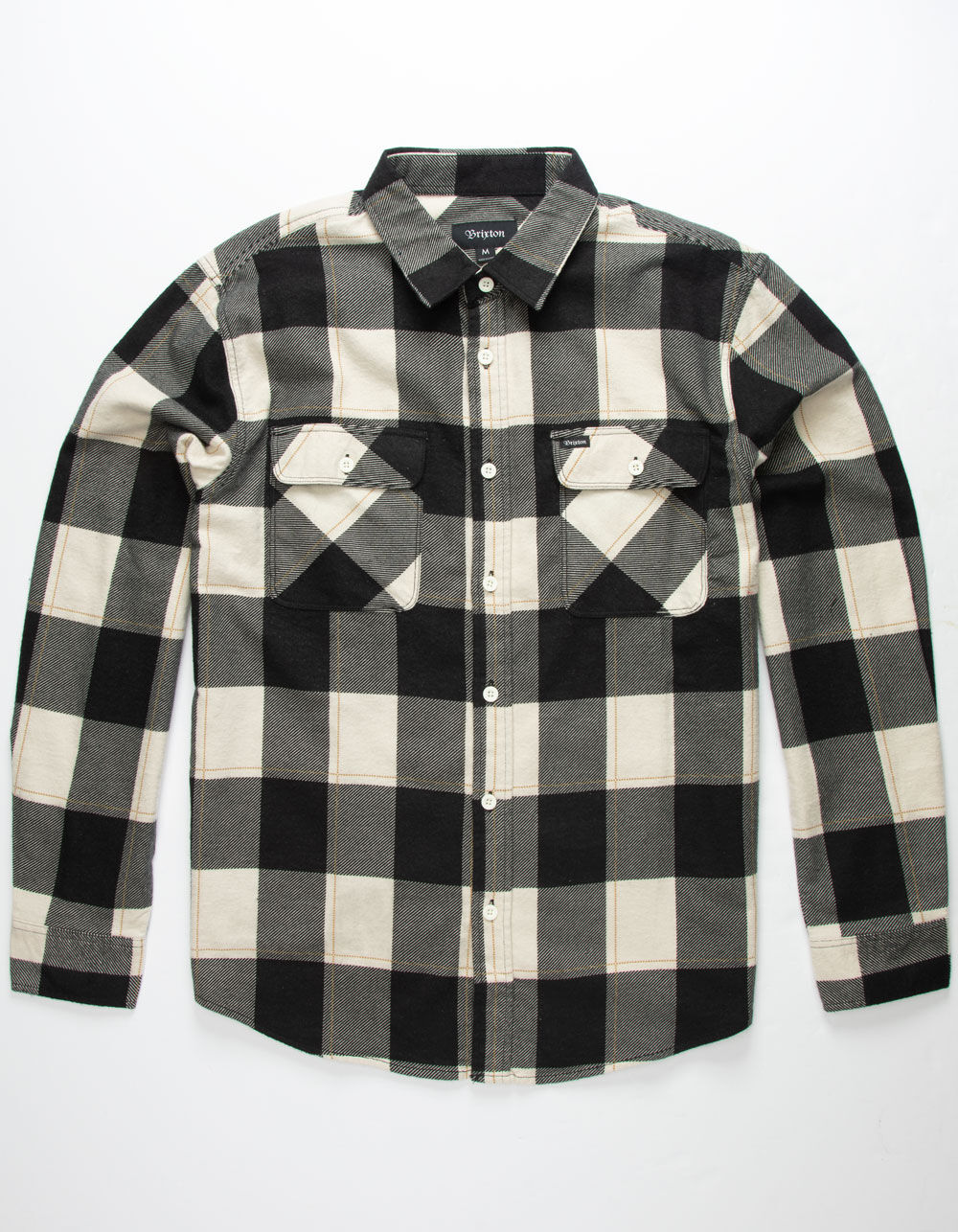 BRIXTON Bowery White Mens Flannel Shirt - WHITE COMBO | Tillys