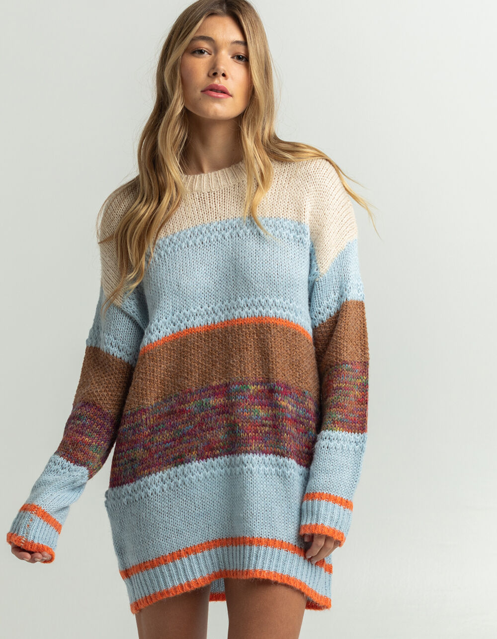 LUMIERE Stripe Sweater Dress - MULTI 
