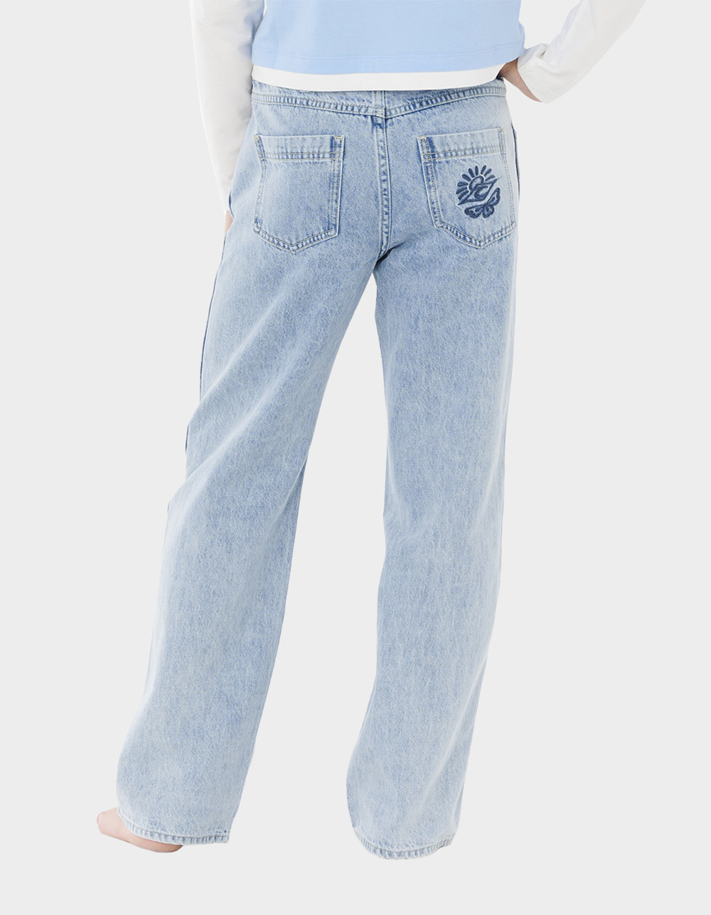 RIP CURL Aggie Relaxed Girls Jeans - BLUE DENIM