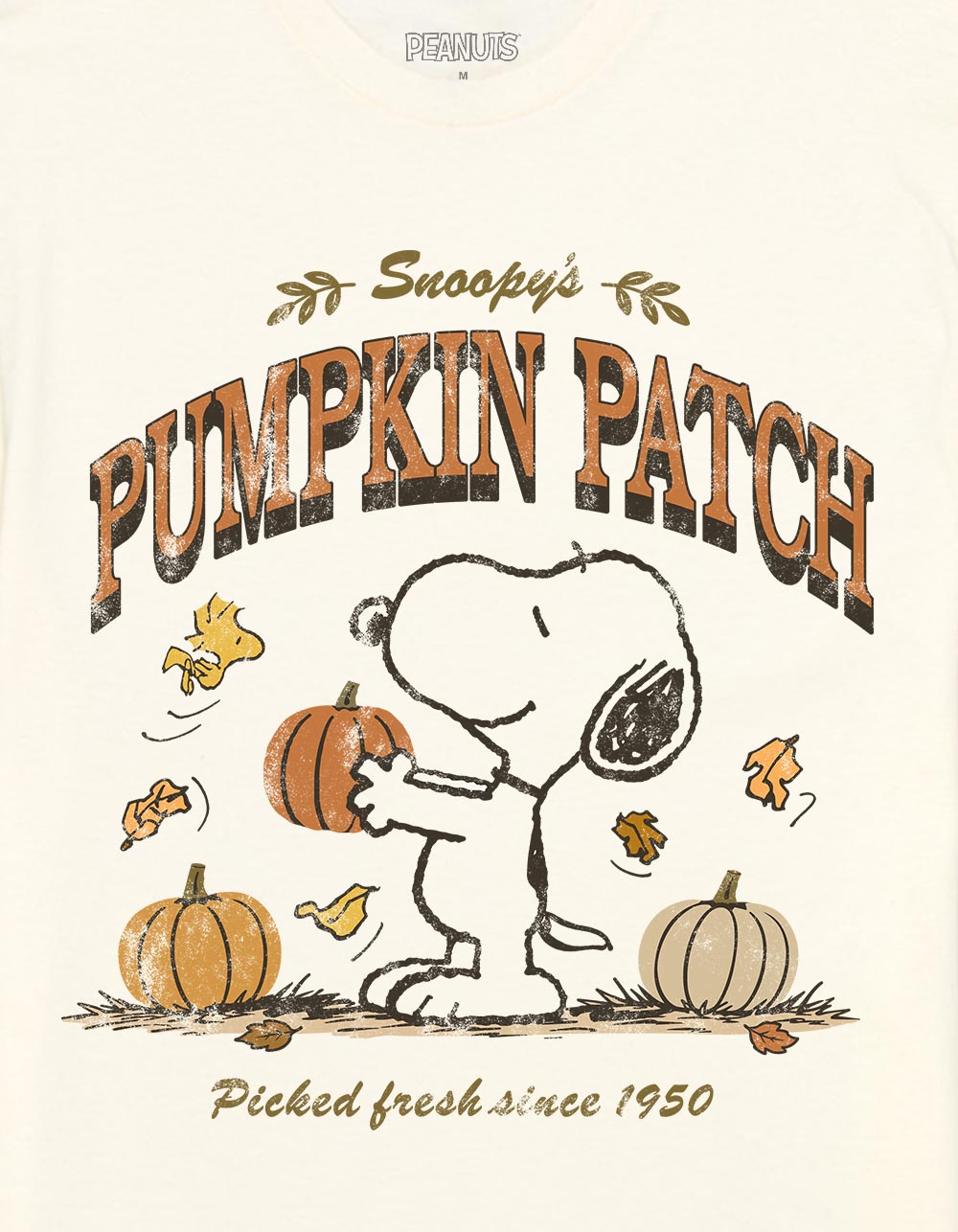 PEANUTS Snoopy's Pumpkin Patch Unisex Tee - OFF WHITE