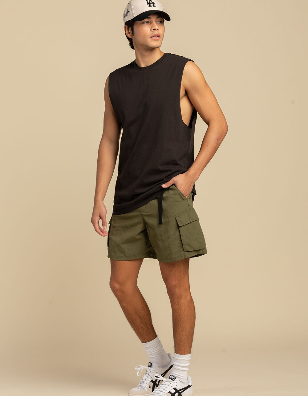 RSQ Mens Nylon Utility Shorts - MOSS | Tillys