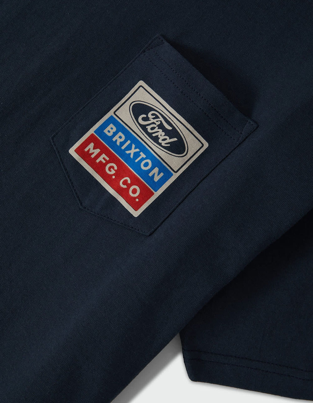 BRIXTON x Ford Service Department Mens Pocket Tee - NAVY