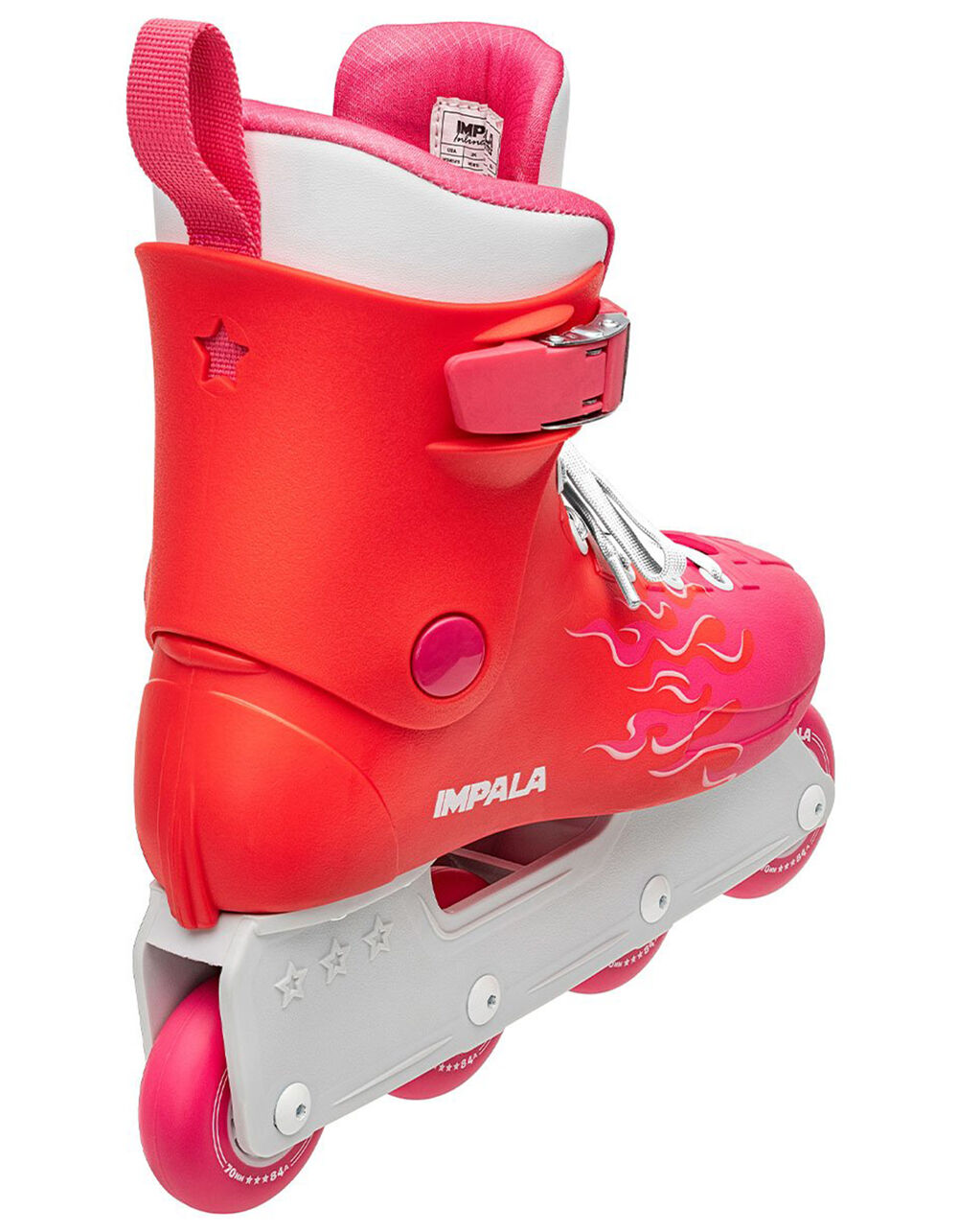 IMPALA ROLLERSKATES Lightspeed Inline Flames Skates RED/PINK/WHITE