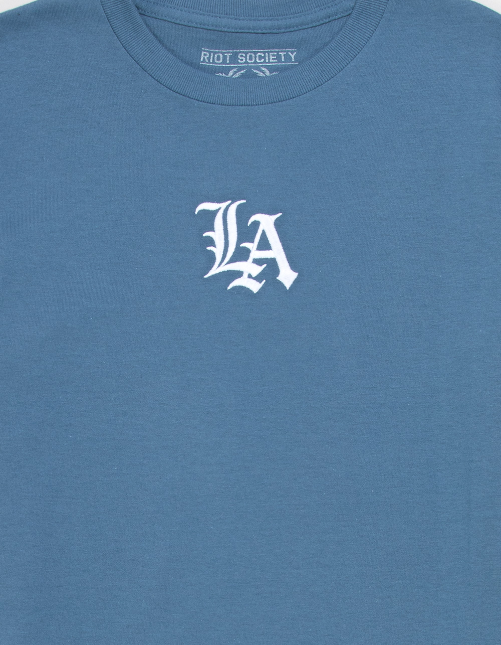 RIOT SOCIETY LA 2.0 Boys Embroidered Tee - INDIGO