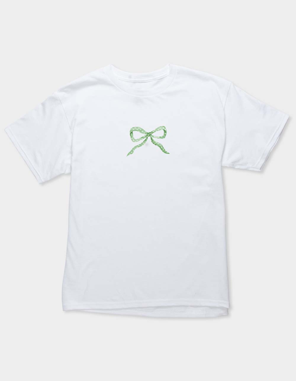 BOW Polka Dot Fill Unisex Kids Tee - WHITE