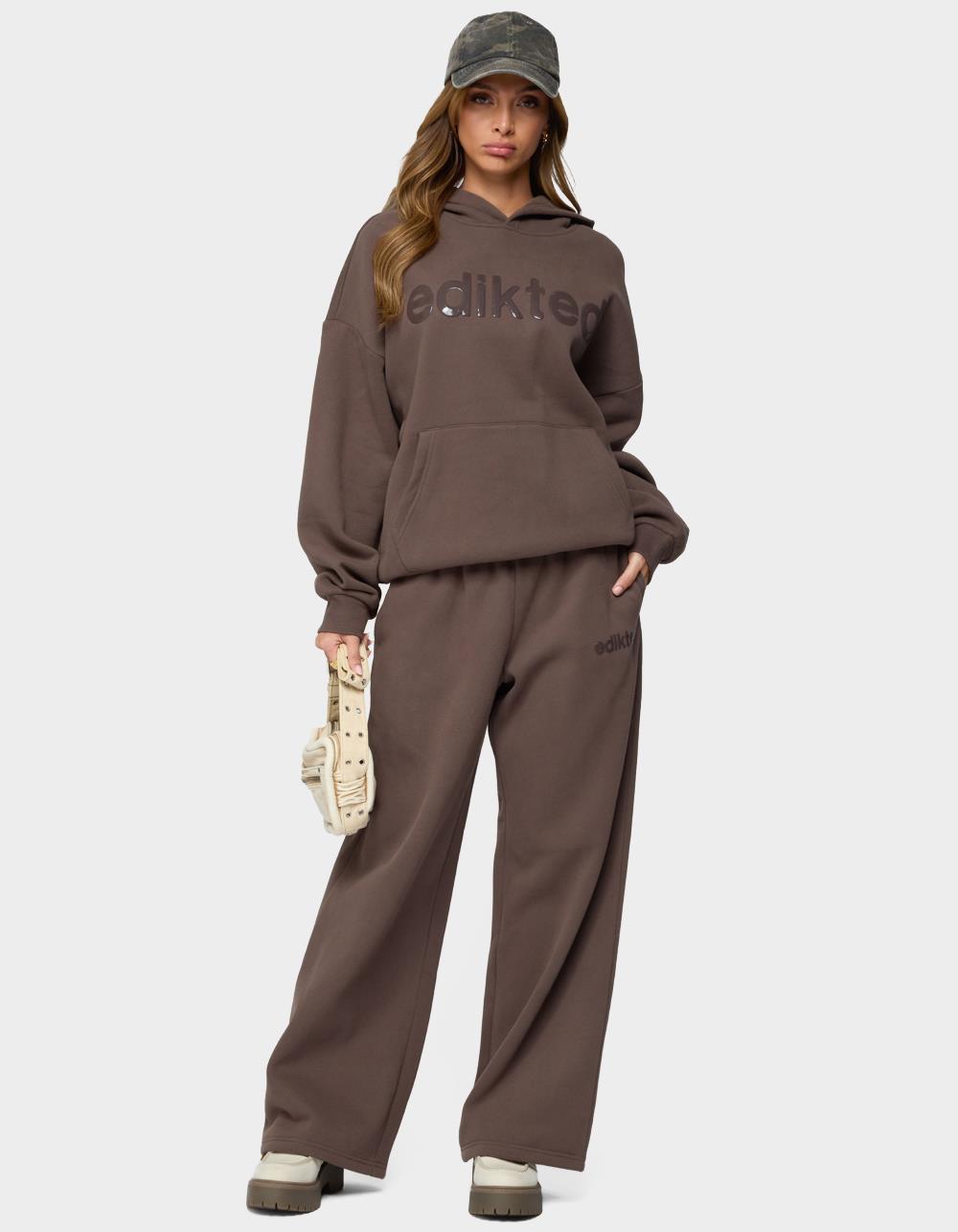 EDIKTED Be Edikted Sweatpants - BROWN