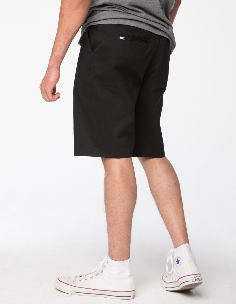 RSQ Longer Mens Black Chino Shorts BLACK Tillys