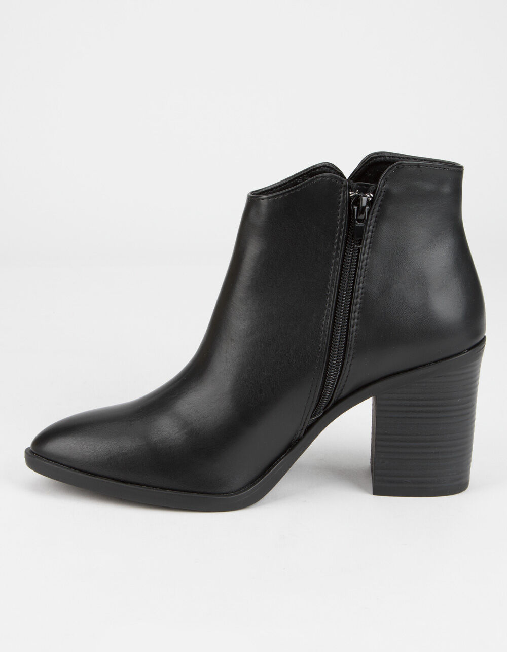 QUPID Block Heel Womens Black Booties BLACK Tillys