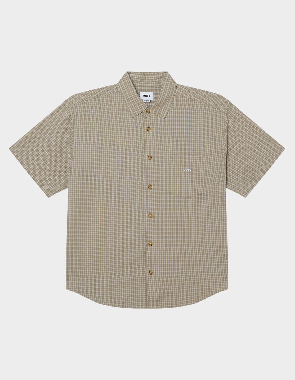 OBEY Bigwig Ian Mens Button Up Shirt - SAGE