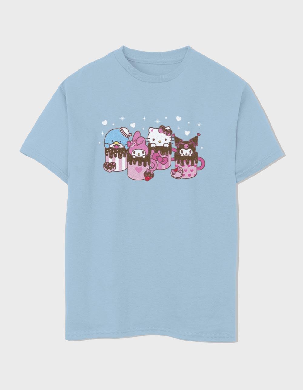 HELLO KITTY Mug Friends Unisex Kids Tee - LIGHT BLUE