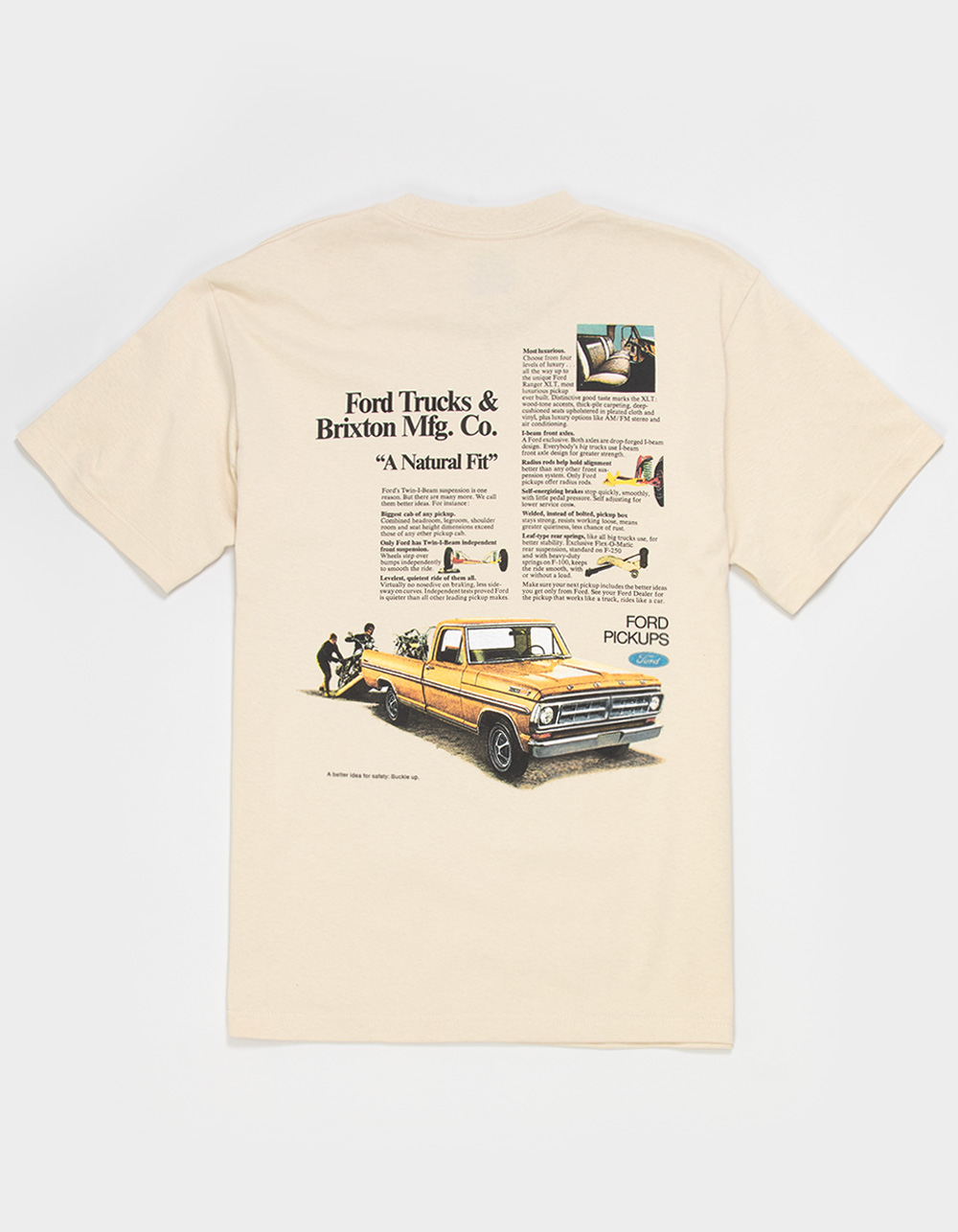 BRIXTON x Ford 71 Pickup Mens Tee  - SAND