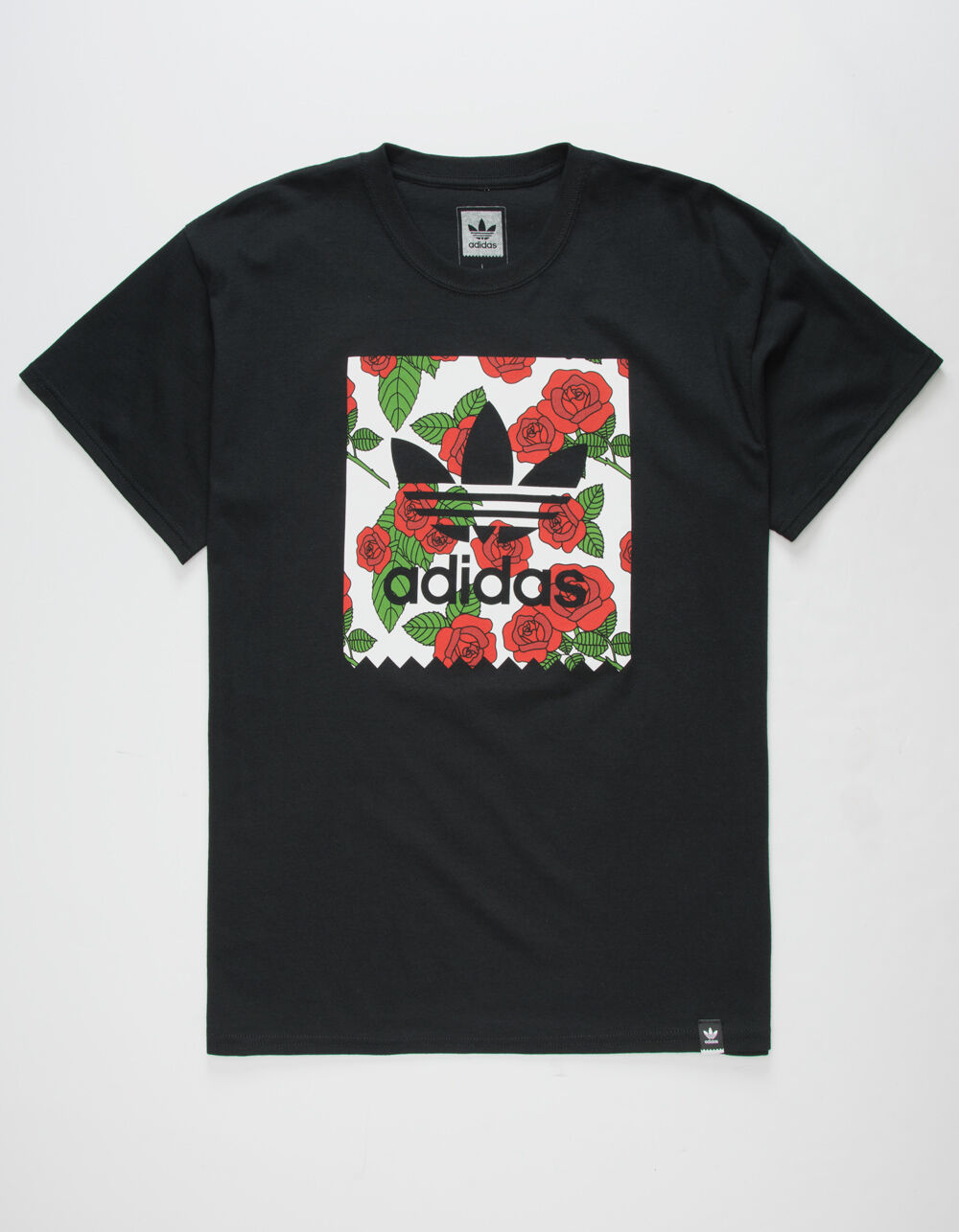 ADIDAS Print Rose Blackbird Mens T-Shirt - BLACK | Tillys