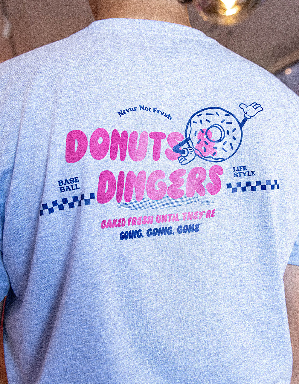 BASEBALL LIFESTYLE 101 Donut Boys Tee - LIGHT BLUE