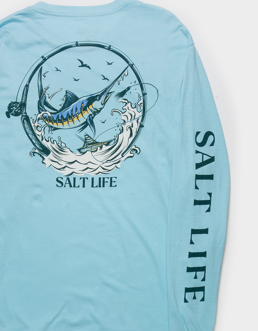 SALT LIFE Gettin Bent Mens Long Sleeve Tee SKY BLUE Tillys