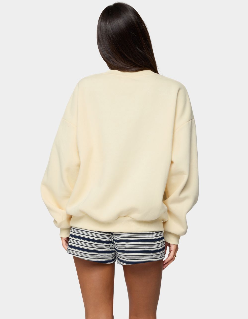 EDIKTED French Riviera Oversized Sweatshirt - YELLOW