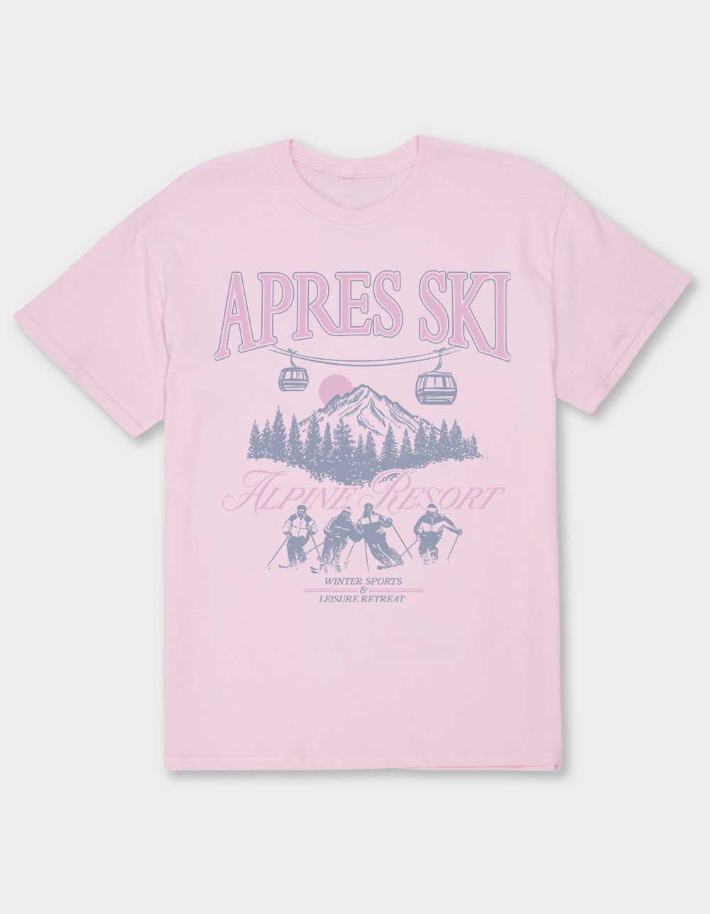 APRES SKI Alpine Resort Unisex Tee - LIGHT PINK