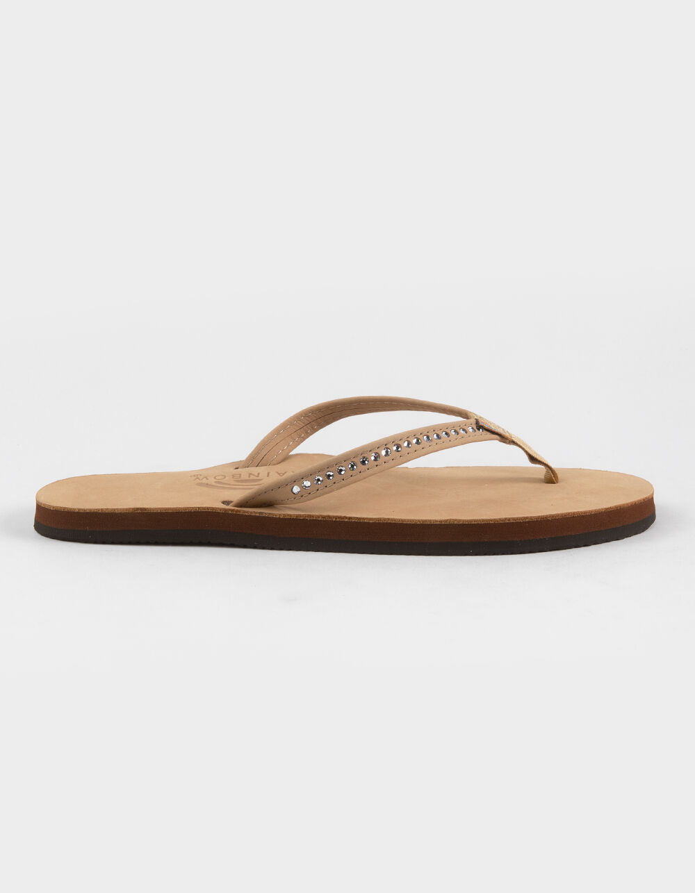 RAINBOW Crystal Collection Narrow Strap Womens Flip Flops