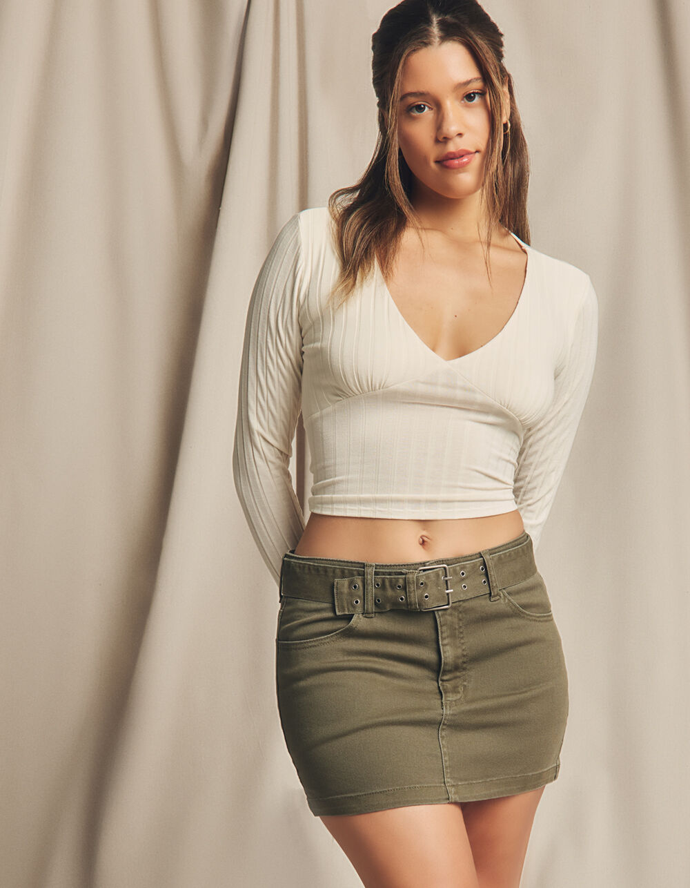 RSQ Belted Micro Mini Skirt