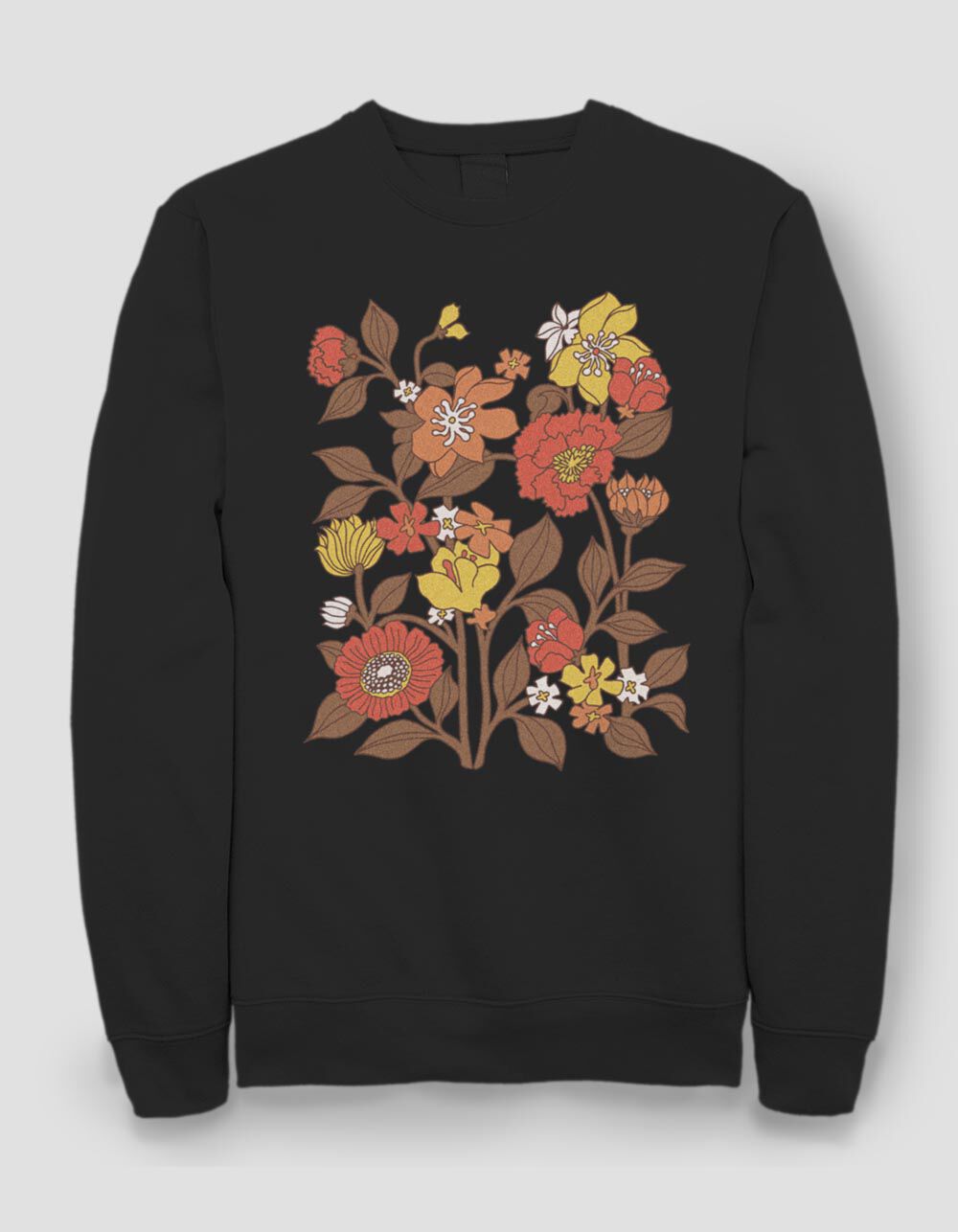 NATURE Retro Floral Unisex Crewneck Sweatshirt