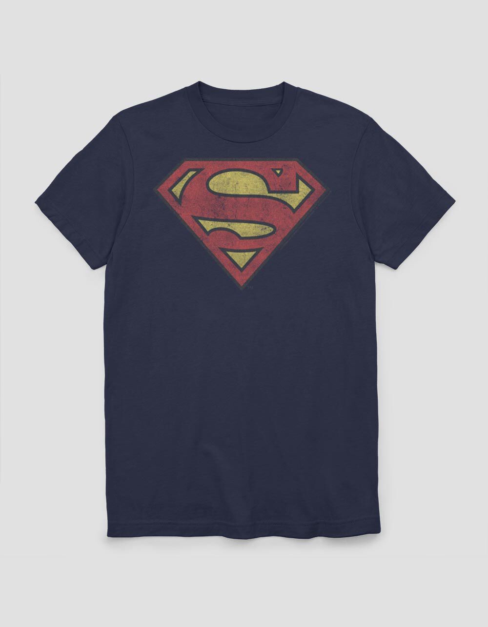 SUPERMAN Distressed Vintage Shield Unisex Tee
