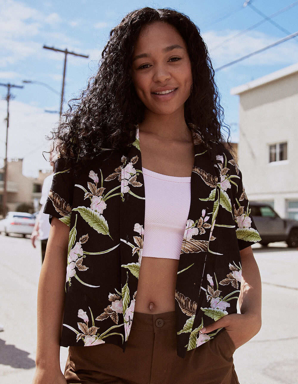 BRIXTON Bunker Paradise Womens Button Up Shirt.