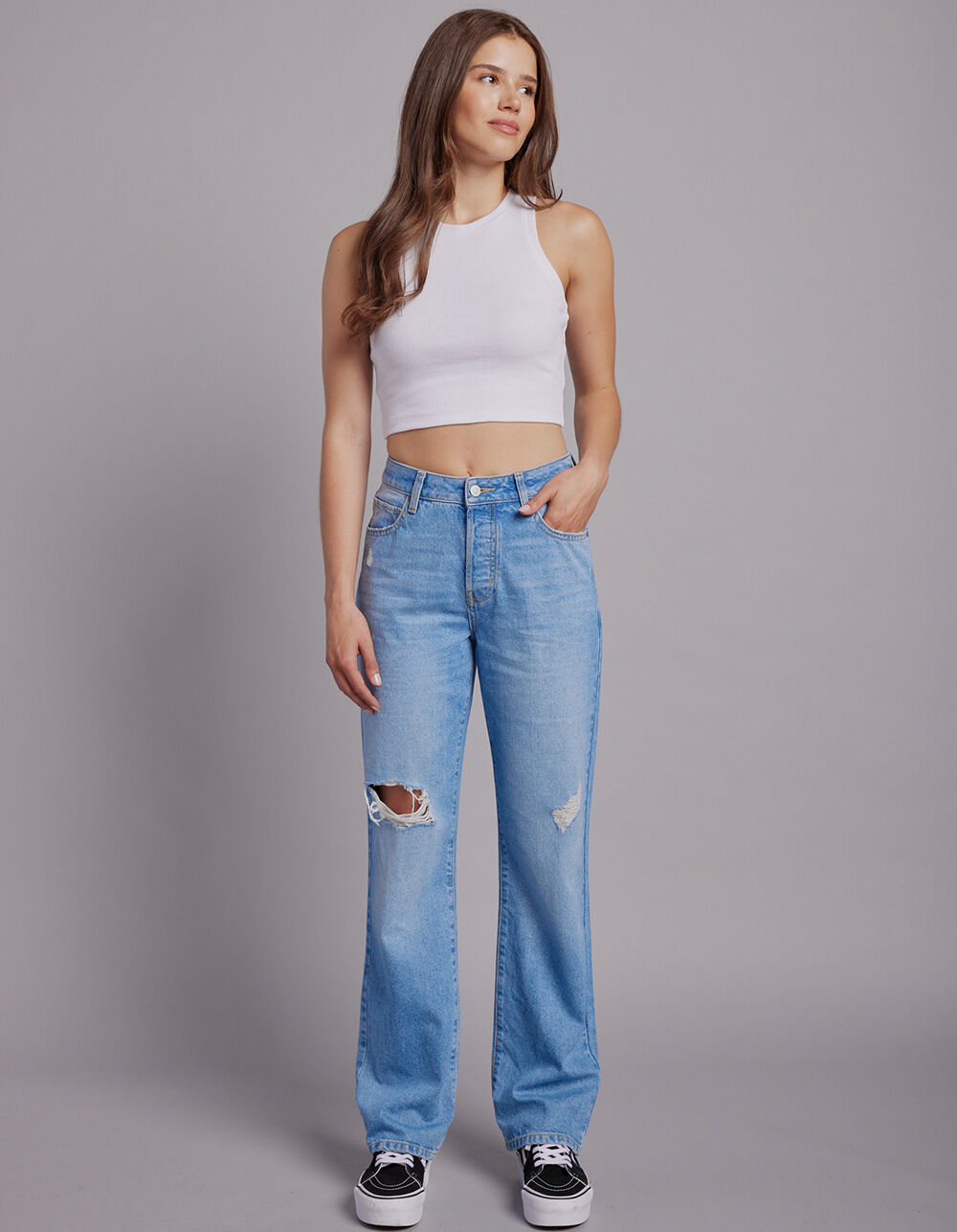 RSQ Womens High Rise Straight Leg Jeans