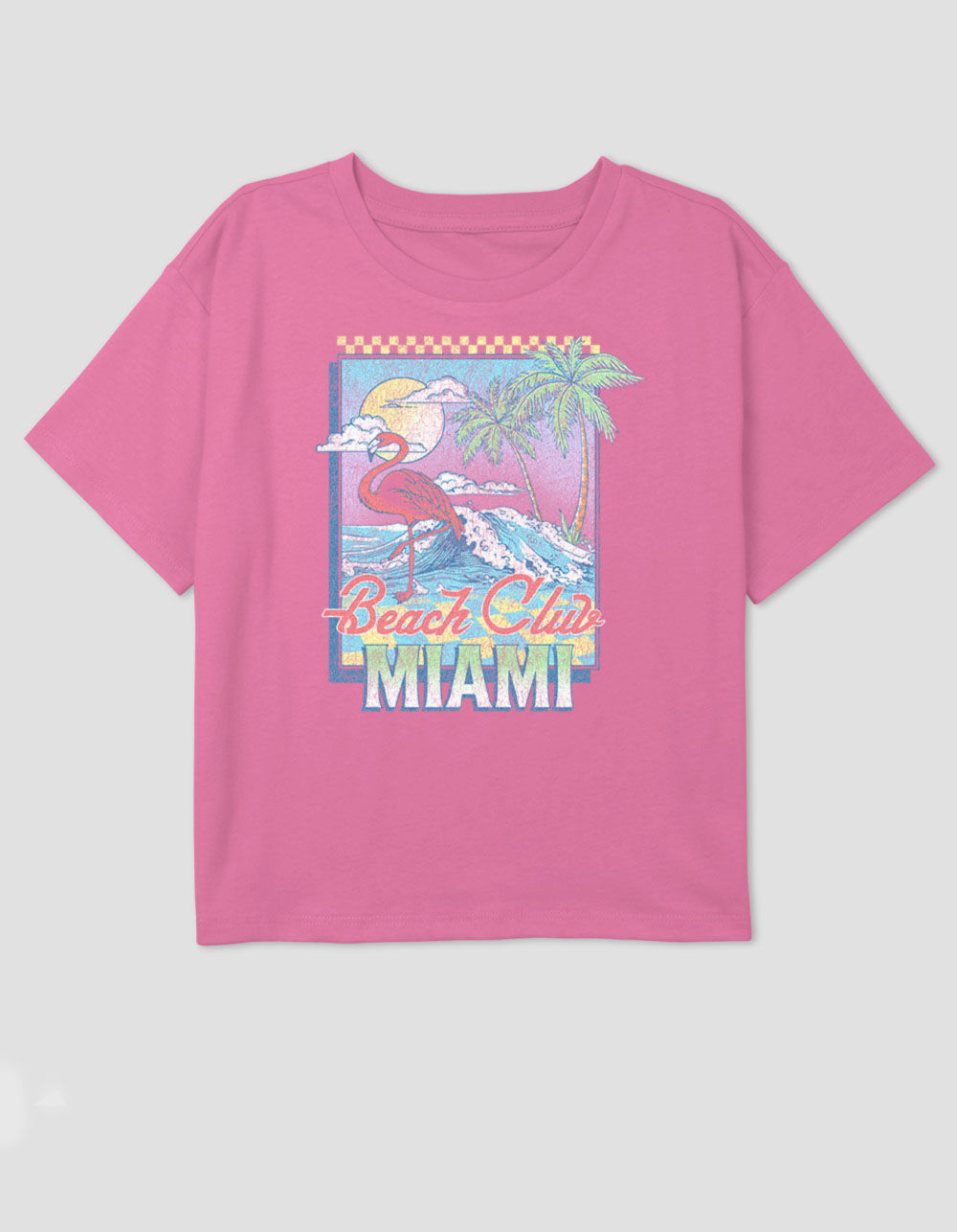 MIAMI Beach Club Girls Crop Tee