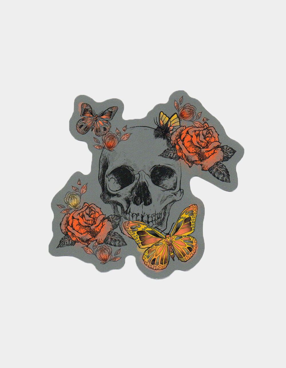 WHATEVER CO. Skull Butterfly Rose Sticker