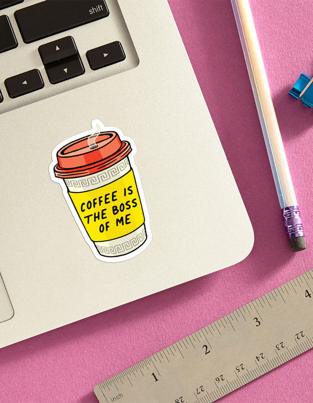 THE FOUND Coffee Is The Boss Sticker