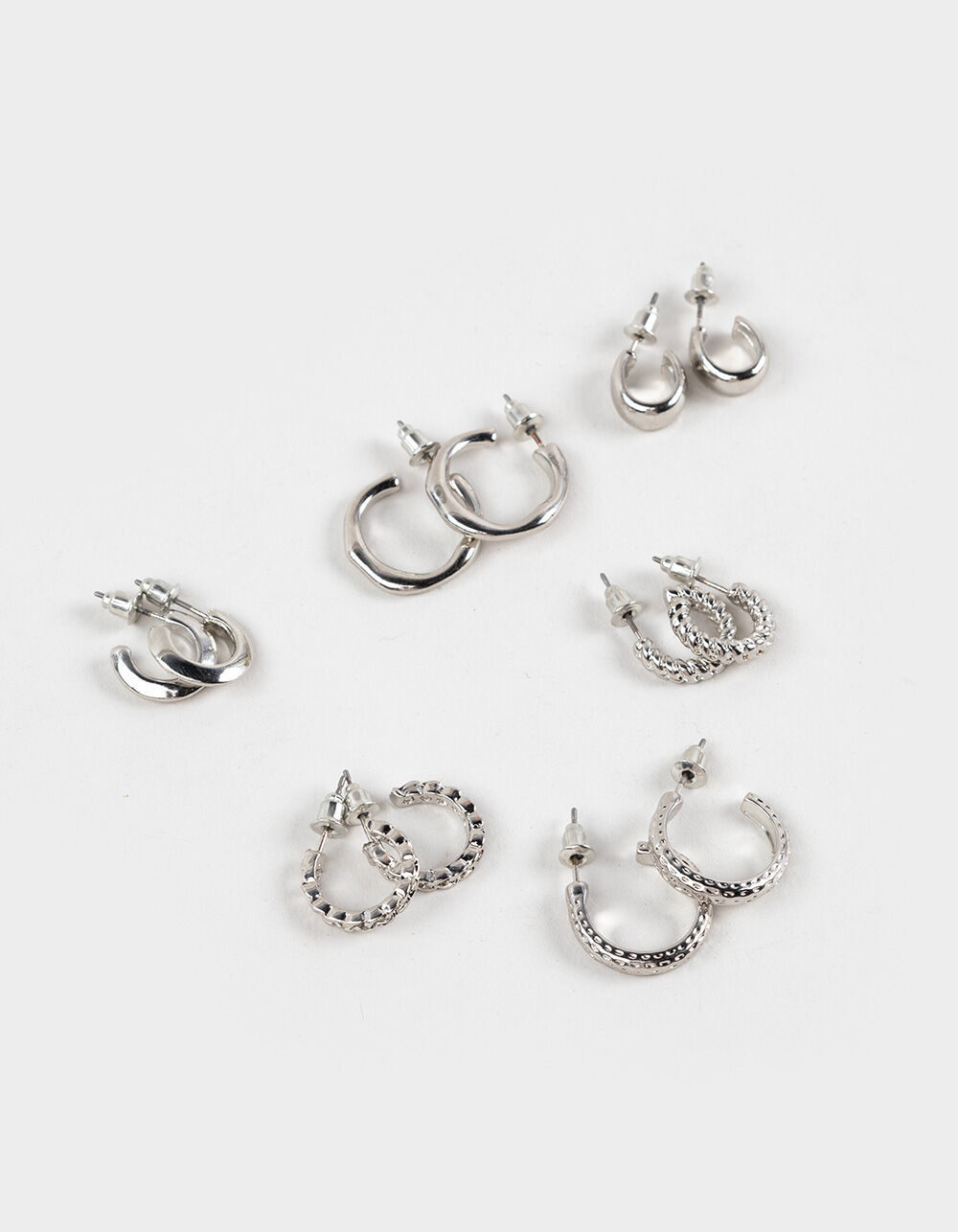 FULL TILT 6 Pack Mixed Huggie Earring Set