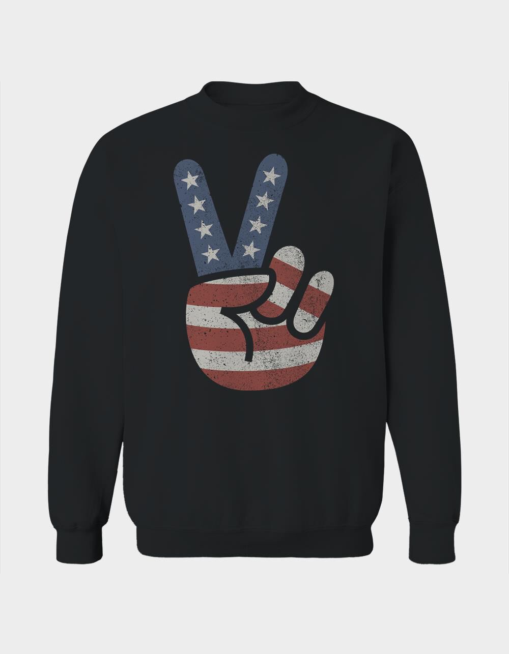 USA Peace Hand Flag Unisex Crewneck Sweatshirt