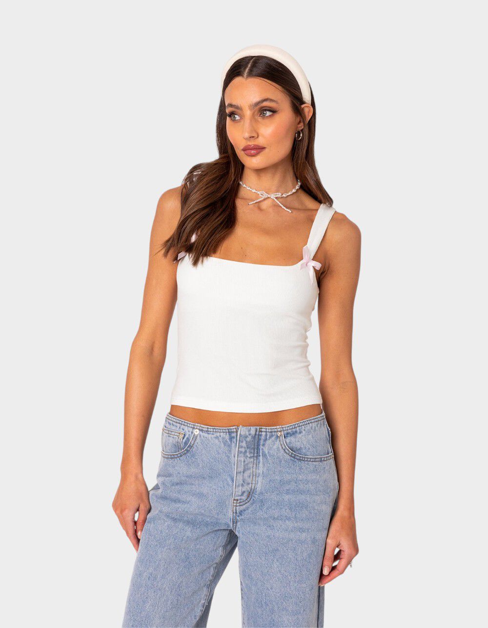 EDIKTED Lola Ribbed Tank Top