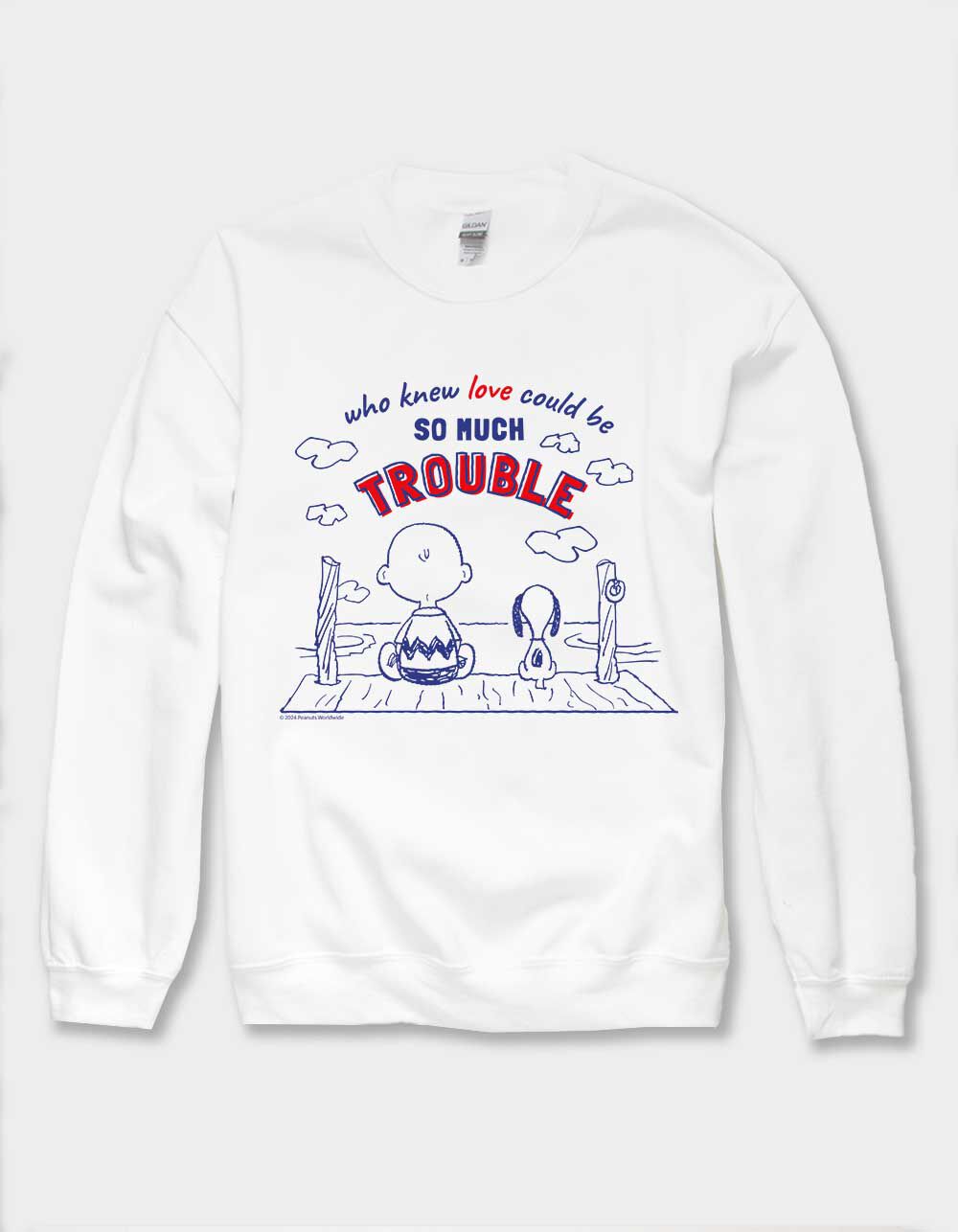 PEANUTS Love Trouble Unisex Crewneck Sweatshirt