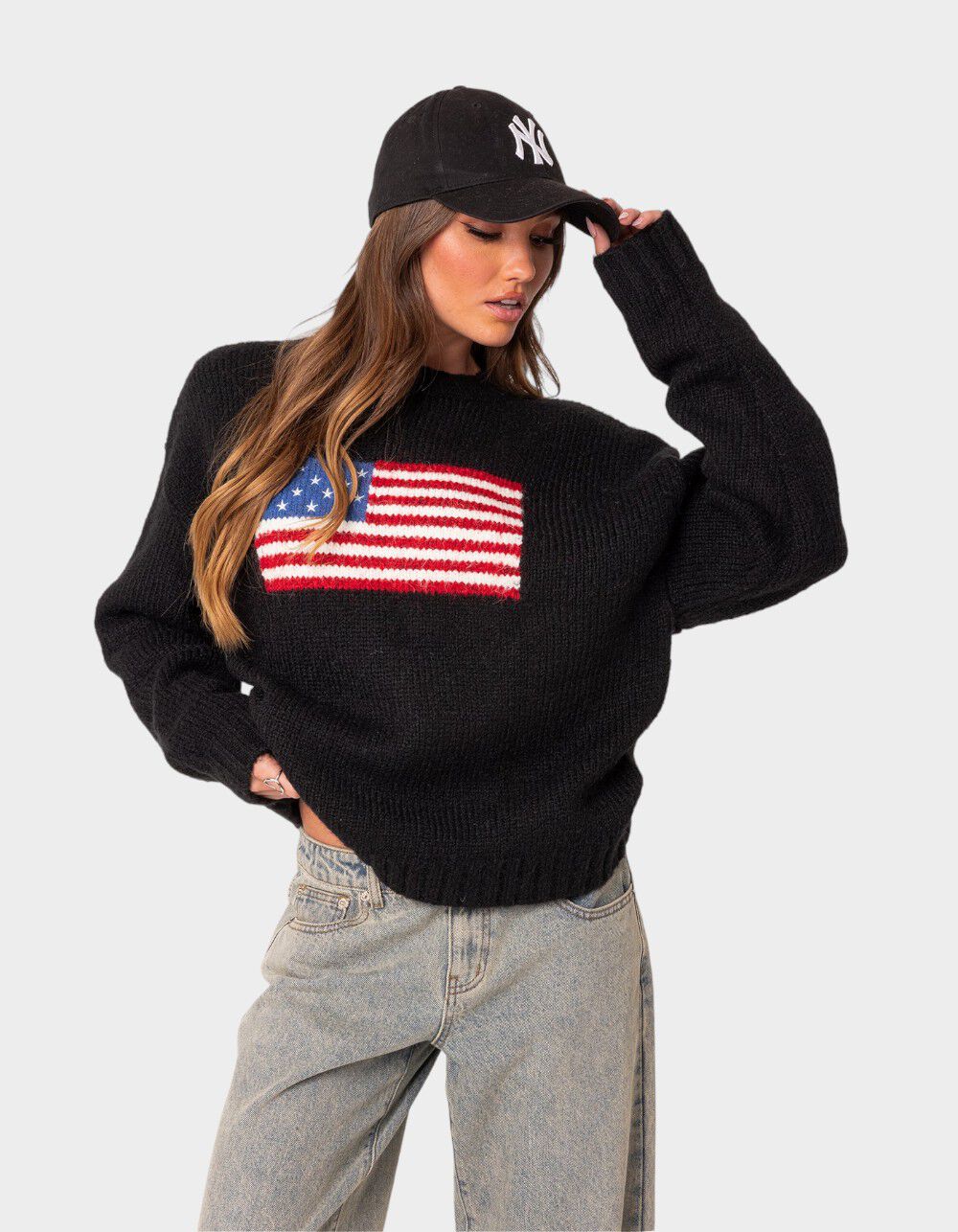 EDIKTED USA Oversized Chunky Knit Sweater