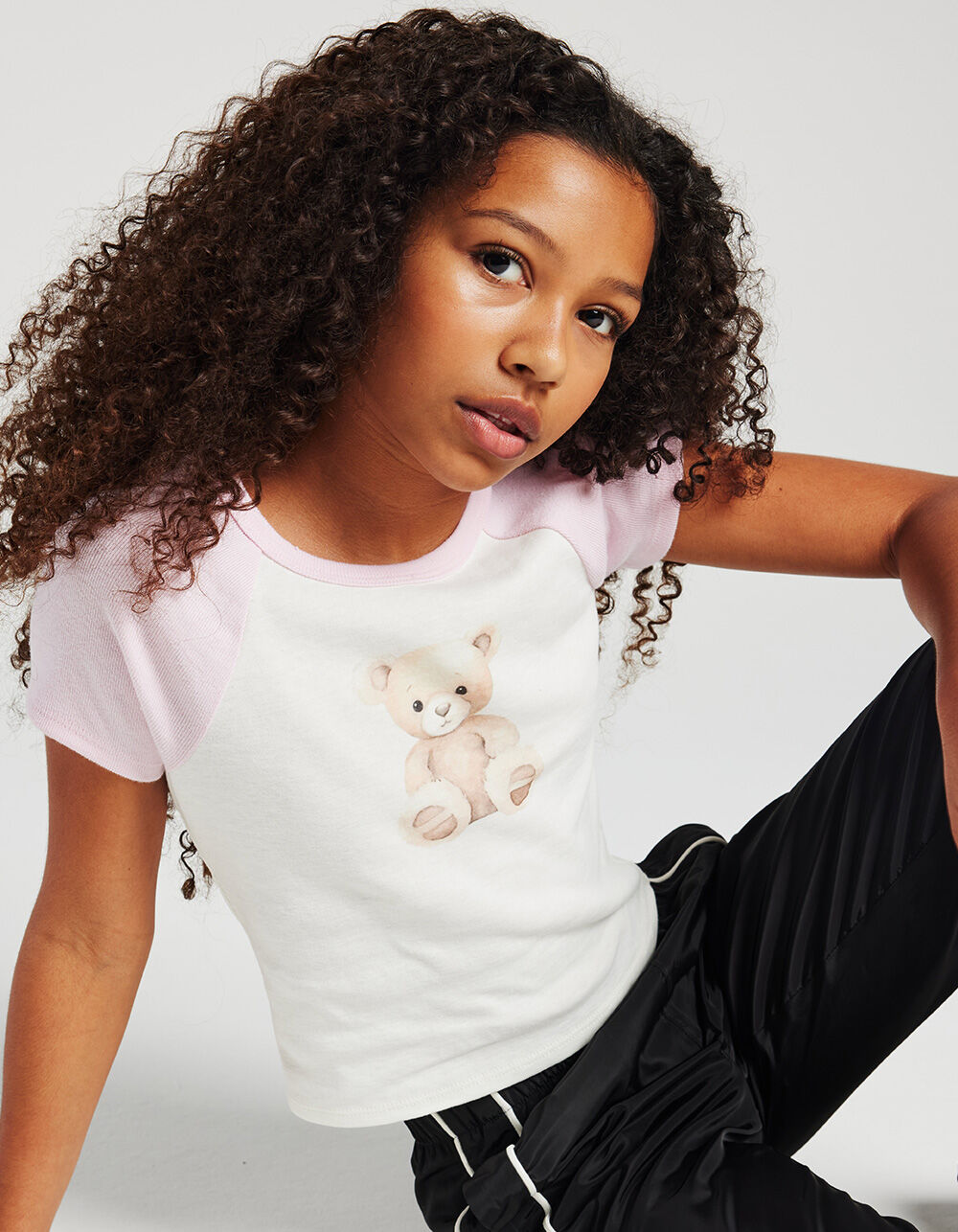 FULL TILT Bear Girls Raglan Tee