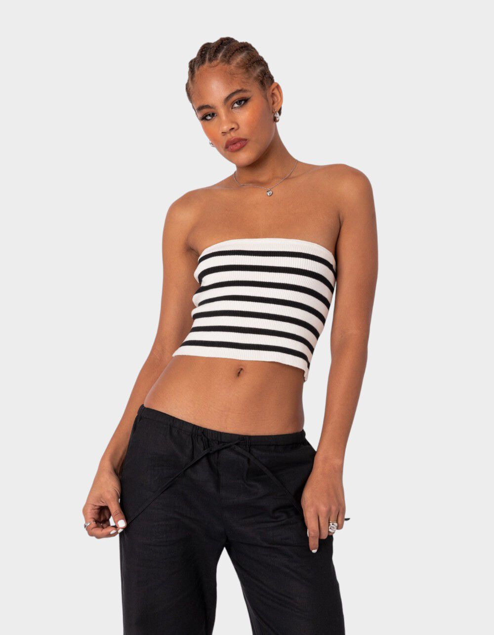 EDIKTED Lexi Ribbed Tube Top