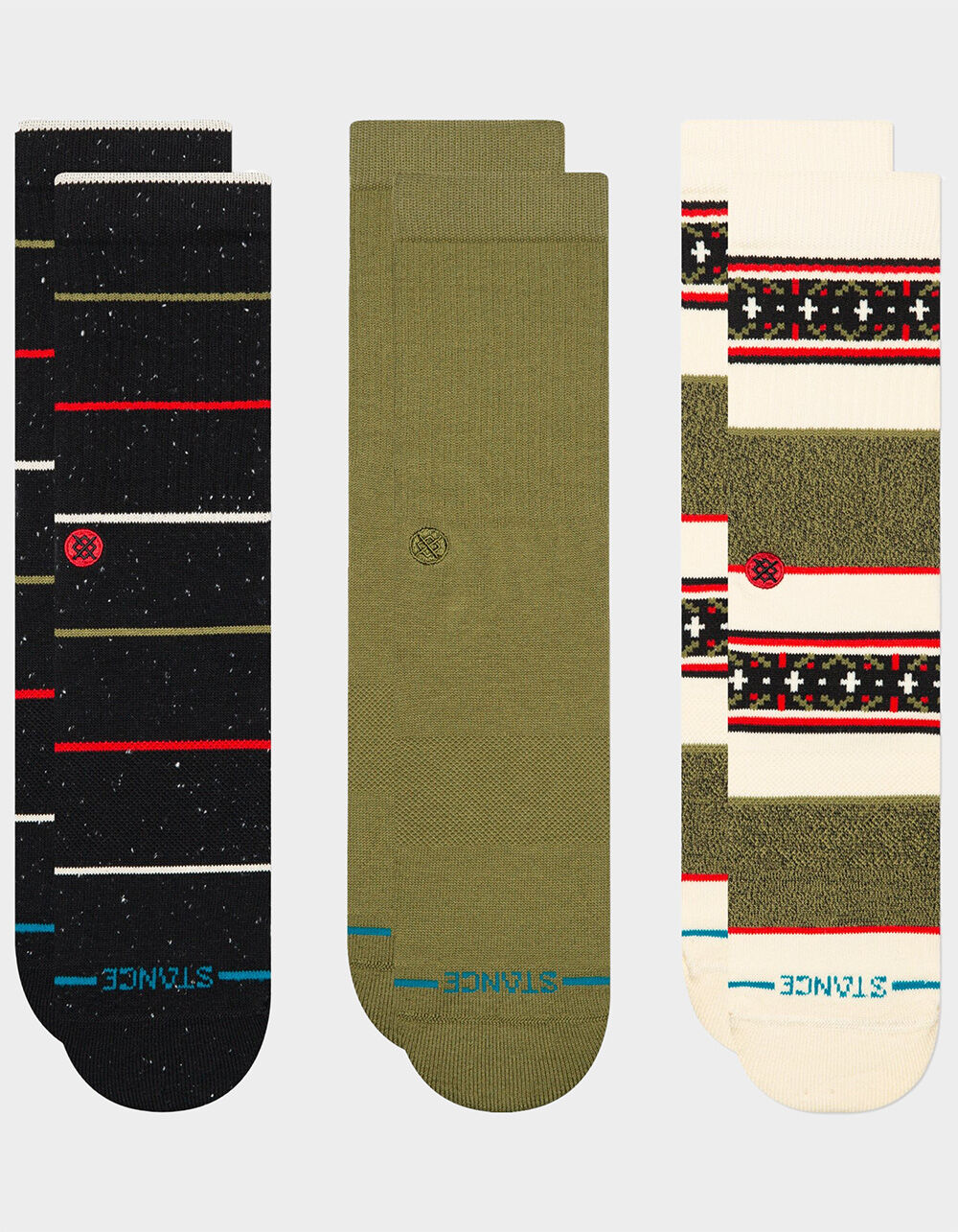 STANCE Greetings 3 Pack Mens Crew Socks