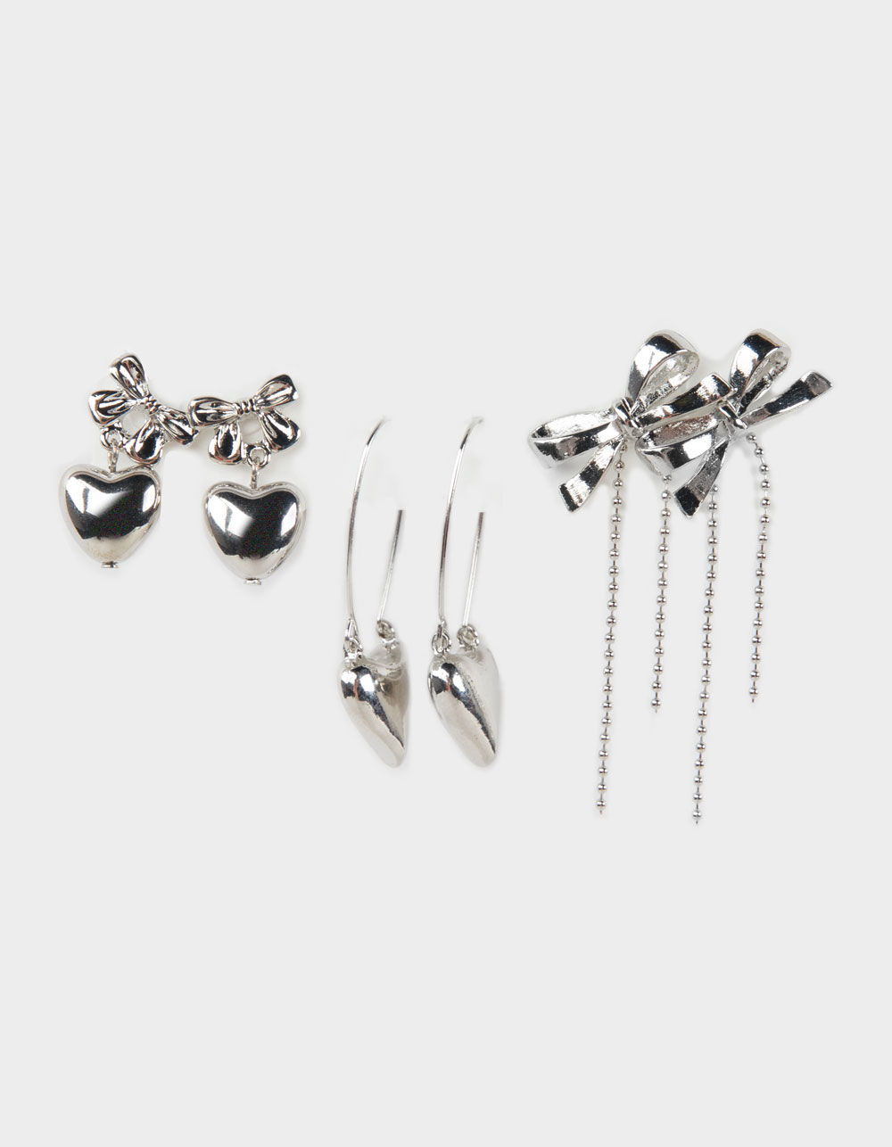 FULL TILT 3 Pack Bow/Heart Earring Set