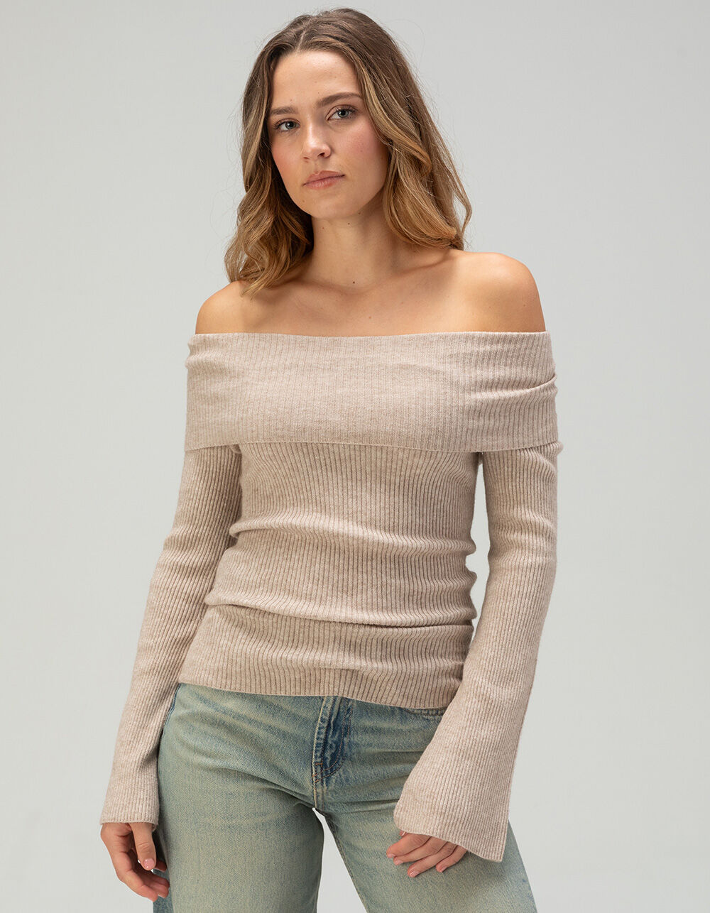ONLY Jay Off The Shoulder Womens Long Sleeve Top