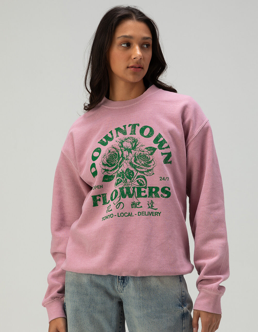 BDG Urban Outfitters Downtown Flowers Womens Crewneck Sweatshirt