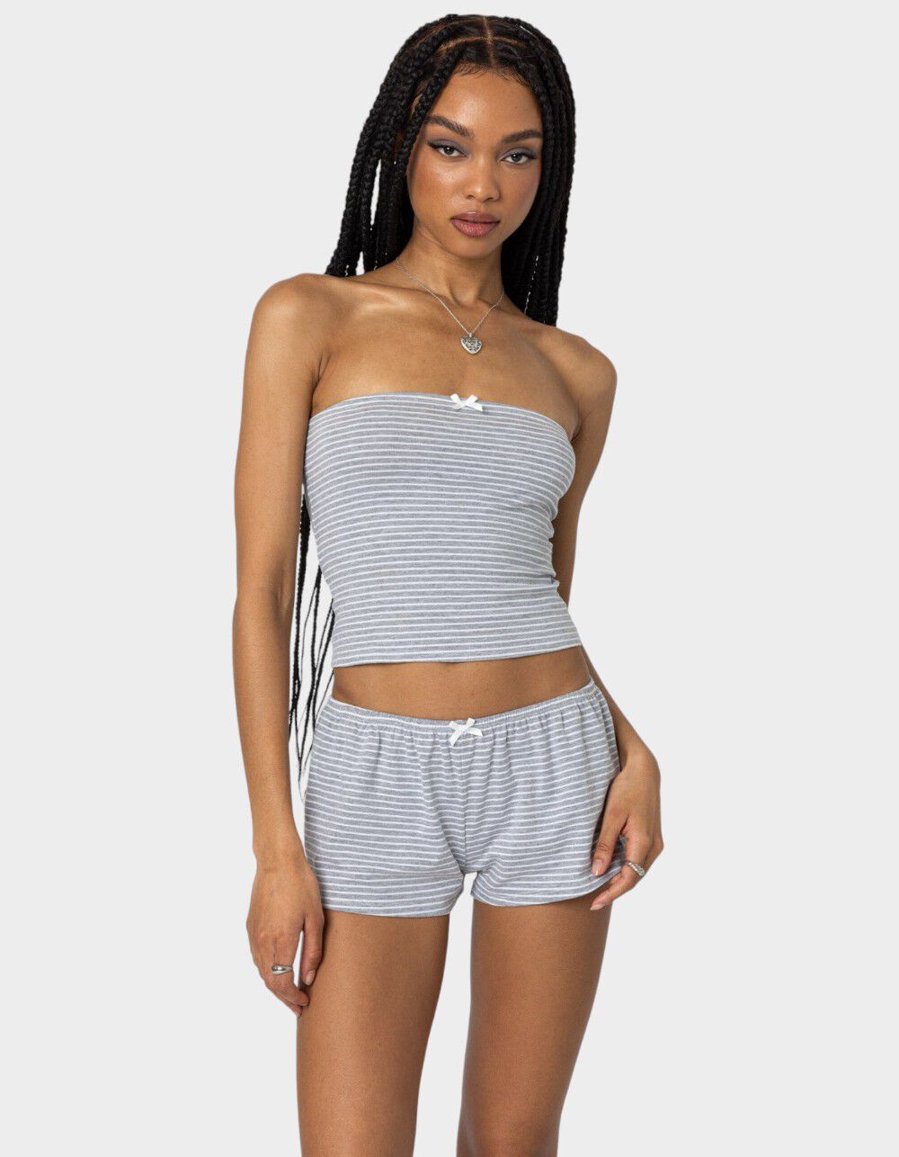 EDIKTED Astor Striped Tube Top